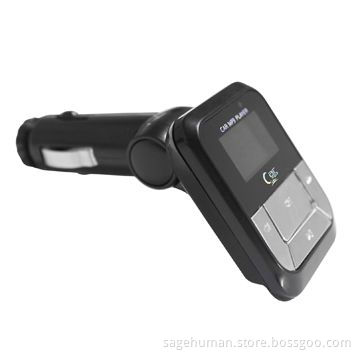 Car FM transmitter, supports 4 loop modes, draws power from car cigarette lighter, LCD screen